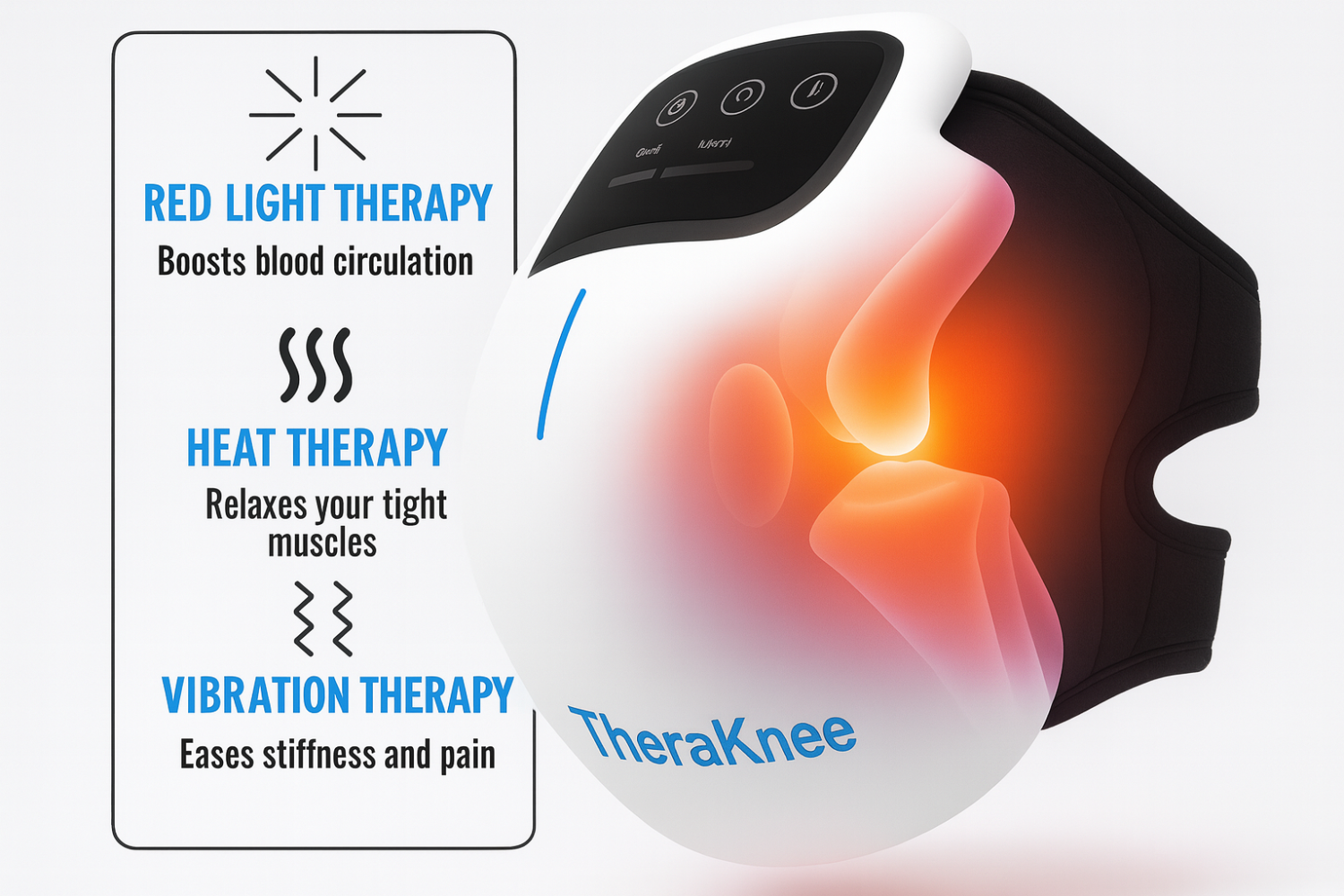 TheraKnee's Smart Cordless Knee Massager - Relieve Pain, Gift Comfort