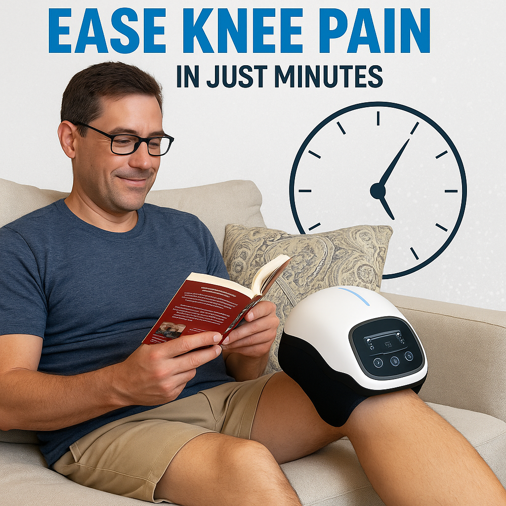 Multifunctional Smart Cordless Knee Massager Vibration Knee Relaxing Massage Machine Joint Knee Device Gifts for Grandma Grandpa