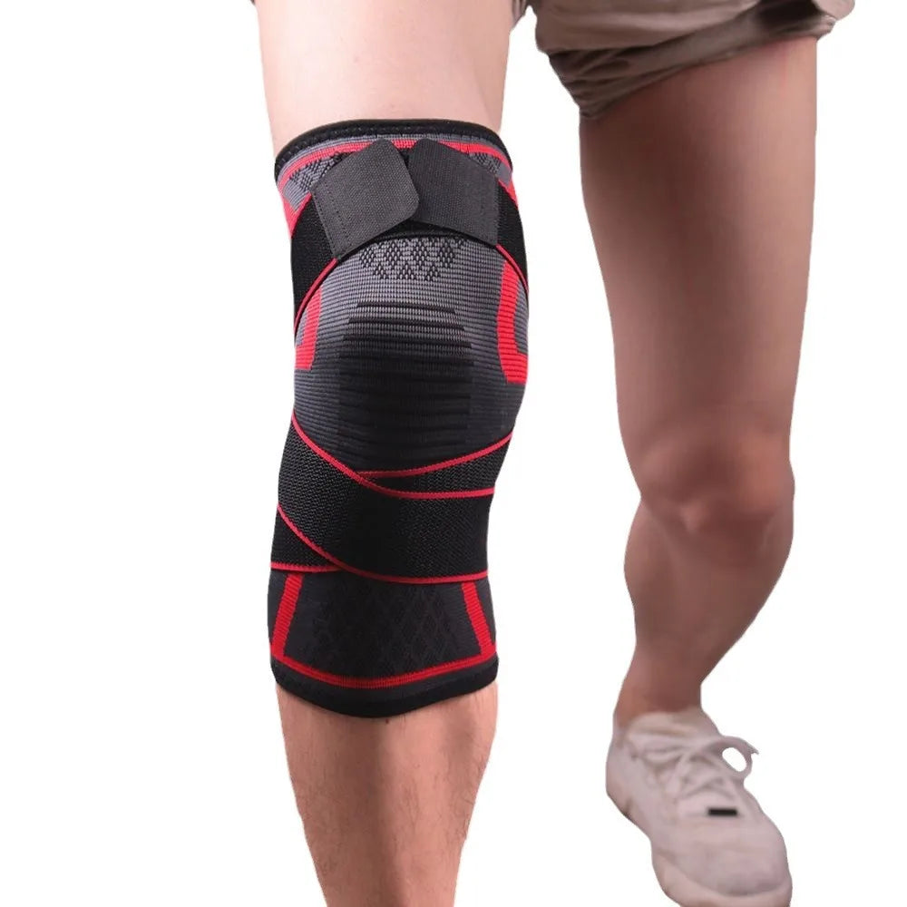 Nylon Sport Knee Brace for Running, Fitness, Weightlifting, Cycling, Basketball, and Outdoor Activities - Knee Joint Compression Support