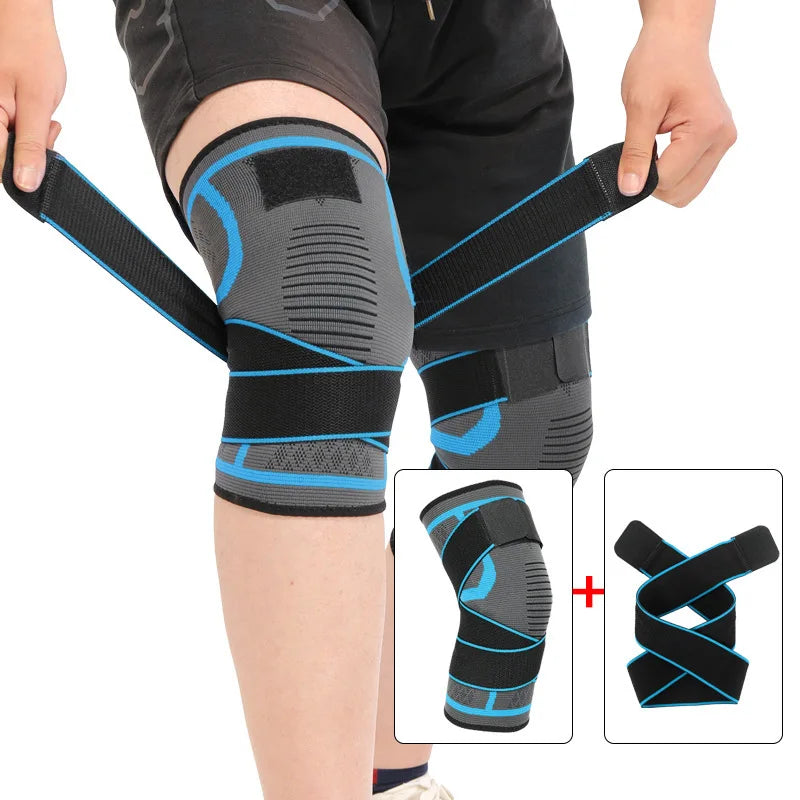 Nylon Sport Knee Brace for Running, Fitness, Weightlifting, Cycling, Basketball, and Outdoor Activities - Knee Joint Compression Support
