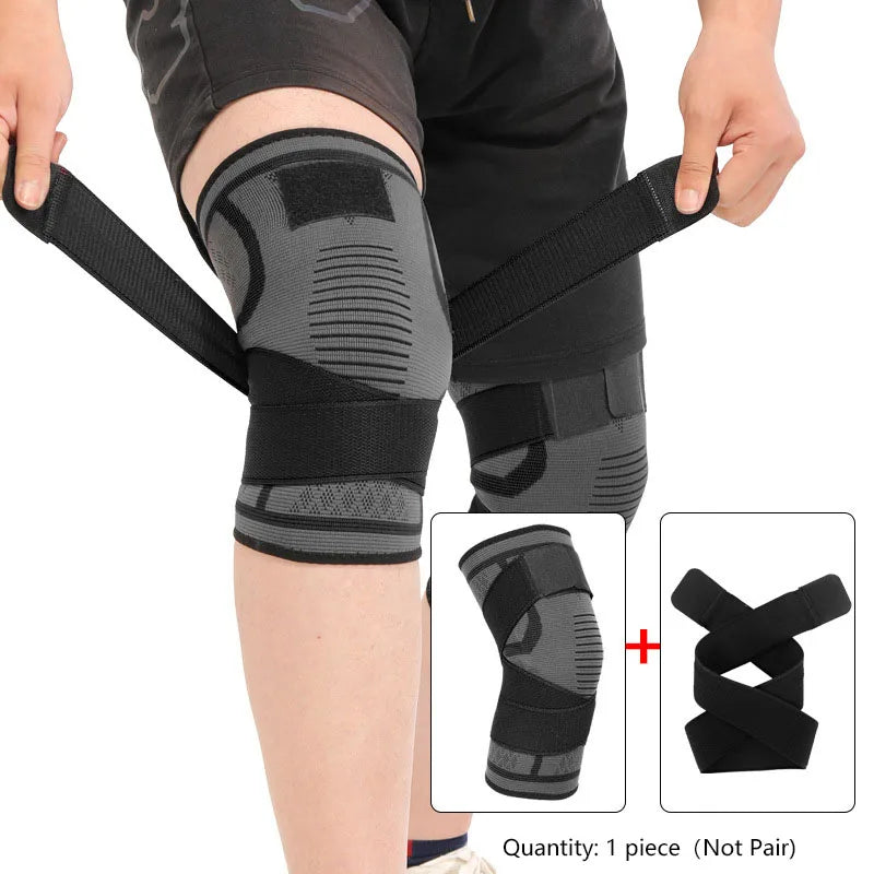 Nylon Sport Knee Brace for Running, Fitness, Weightlifting, Cycling, Basketball, and Outdoor Activities - Knee Joint Compression Support