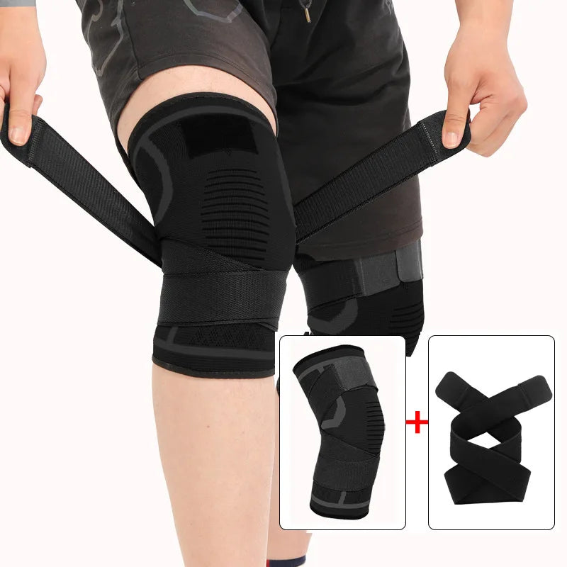 Nylon Sport Knee Brace for Running, Fitness, Weightlifting, Cycling, Basketball, and Outdoor Activities - Knee Joint Compression Support