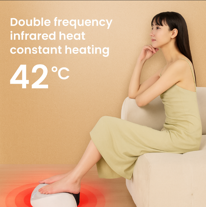 Heated Foot Massager with Kneading & Red Light Therapy – Relieves Foot Pain, & Improves Circulation